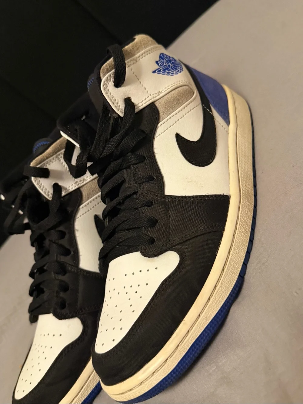 Jordan Men's Sneakers in White, Black & Blue